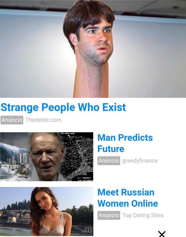 Average internet article ads