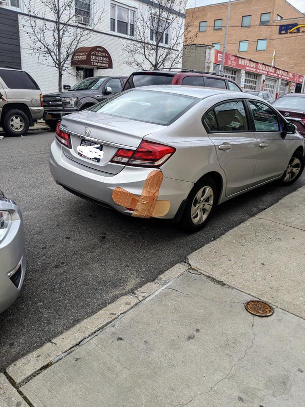aw this car has a booboo