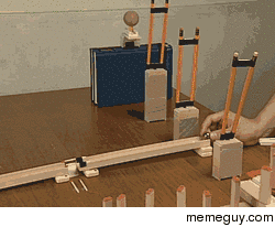 Awesome desktop Rube Goldberg device
