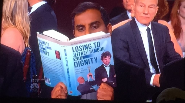 Aziz Ansari at the Golden Globes