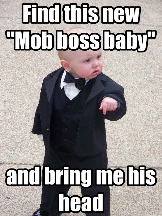 Baby godfather doesnt like the new competition