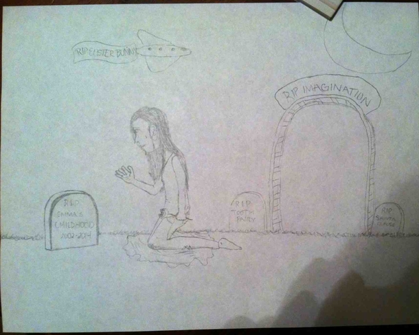 Baby Sisteryrs old drew this for my mom after finding out the tooth fairy wasnt real