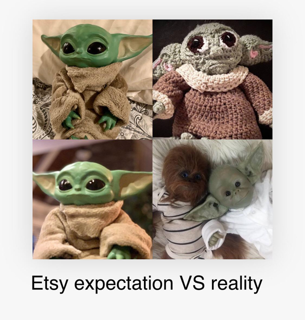 Baby Yoda on Etsy sheesh