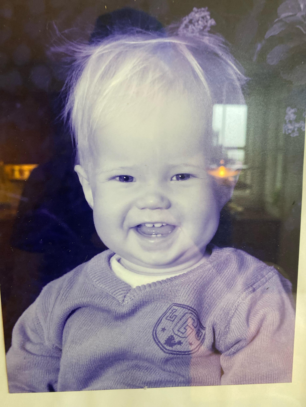 Babyphoto of me and my big forhead