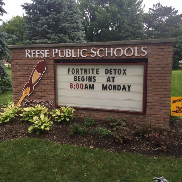 Back to school sign in Michigan
