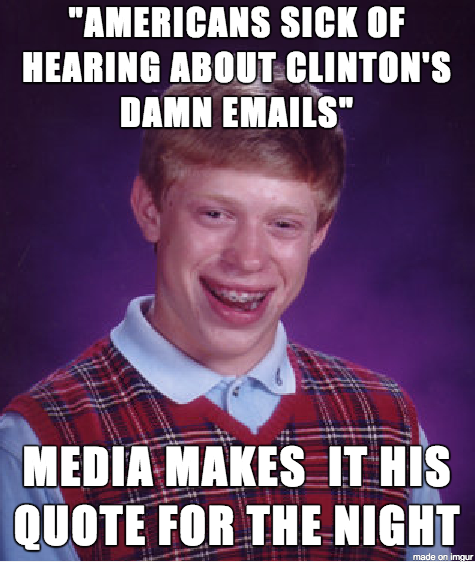 Bad Luck Bernie I dont think the media sees this hypocrisy