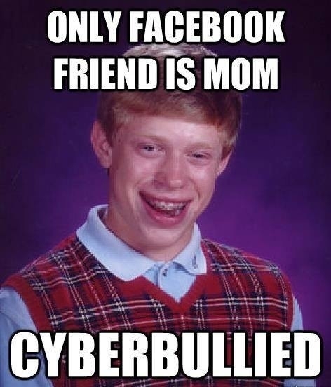Bad Luck Brian uses Facebook