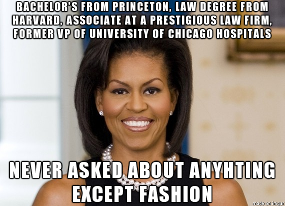 Bad Luck Michelle Obama -- seriously who cares what her biggest fashion regret is