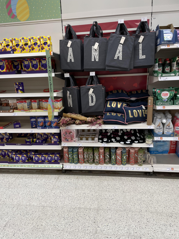 Bags for sale today at the supermarket