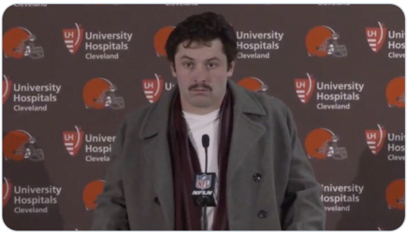 Baker looks like a guy that just got arrested for doing something inappropriate at an adult theater