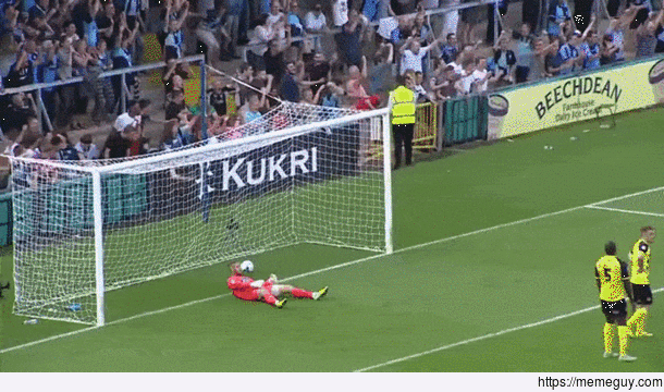 Ball boy celebrates with team after they score a game tying goal