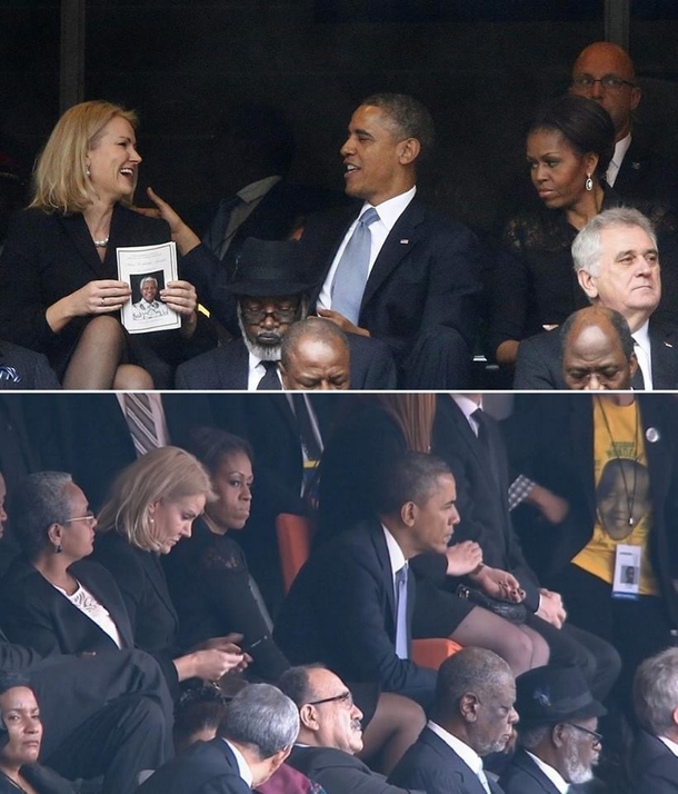 Barack Obama with Danish prime minister Helle Thorning-Schmidt