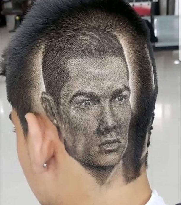 Barber What ya want Him You know Christiano Ronaldo Make it look like that Barber