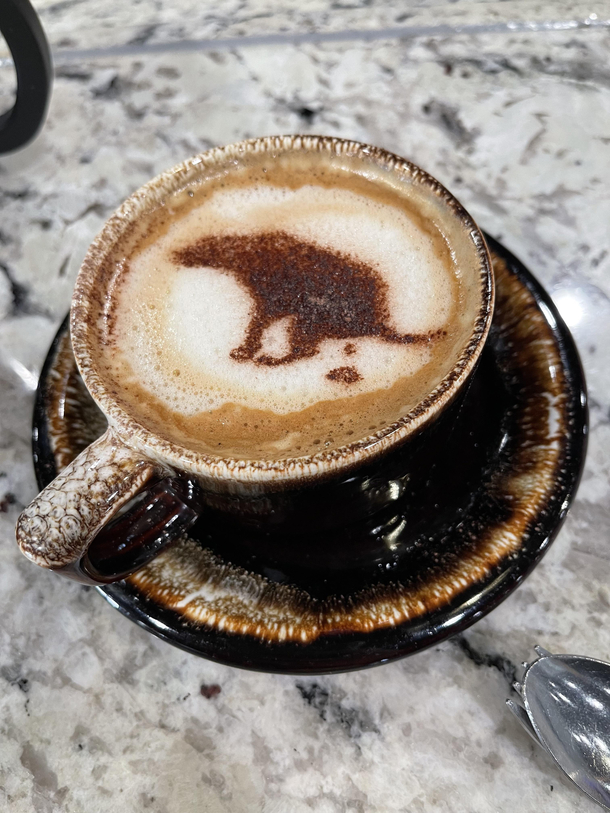 Barista asked if she could make me a surprise coffee free of charge and comes back with this