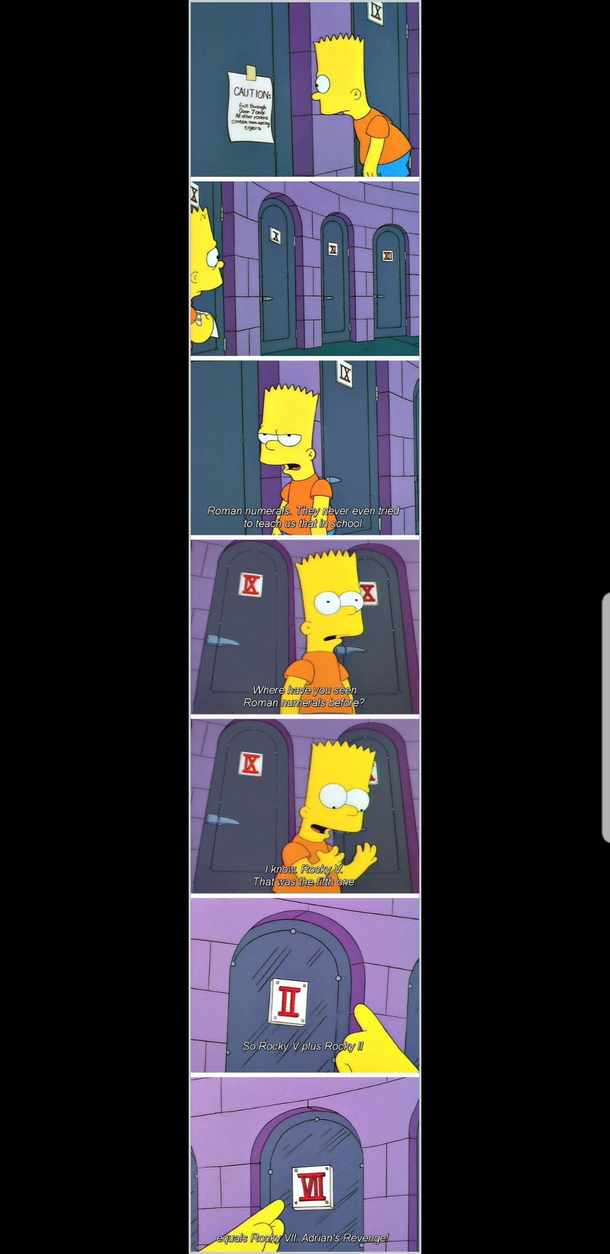 Bart Simpson amp Roman numerals