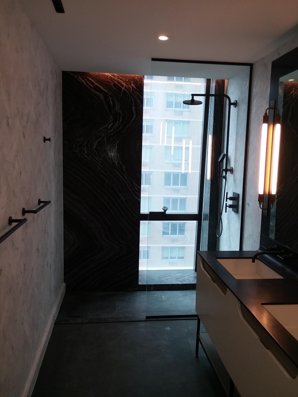 Bathroom of a million dollar apartment in NYC privacy not included
