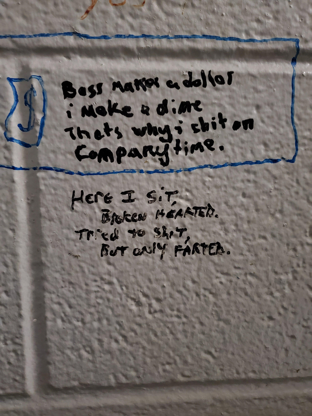 Bathroom poetry
