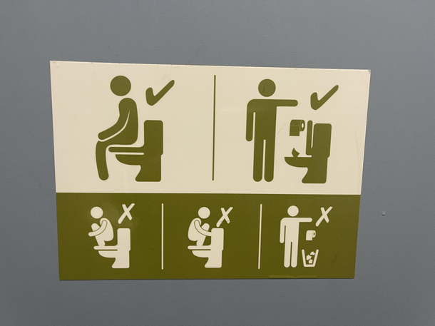 Bathroom sign near Dublin