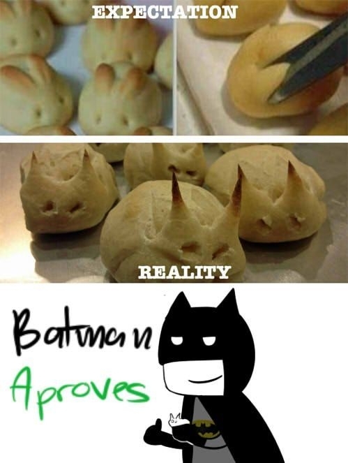 Batman approves of my new biscuits x-post from rbatman