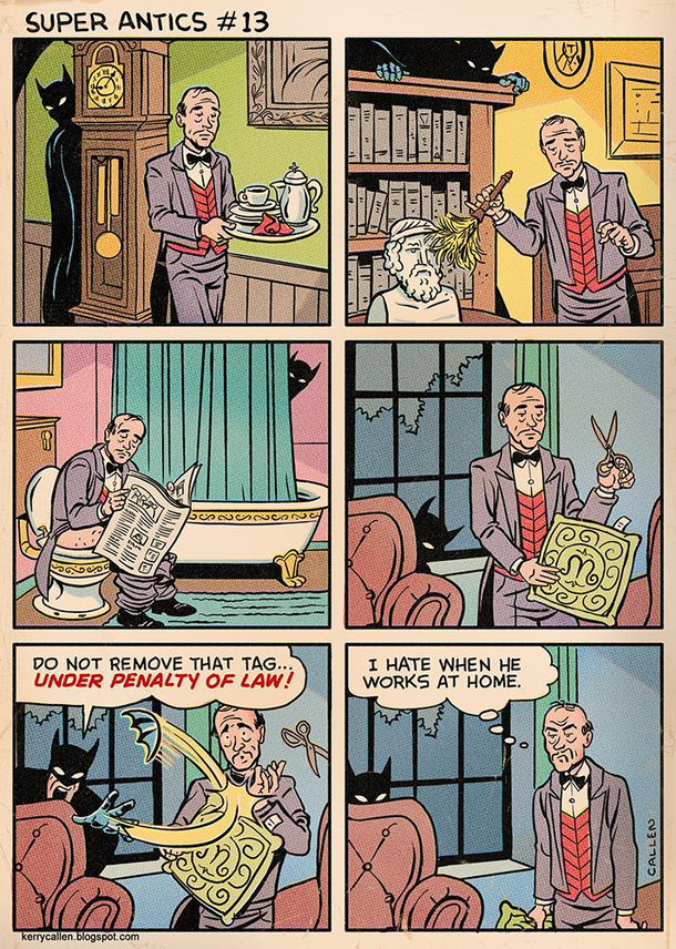 Batman during quarantine by Kerry Callen
