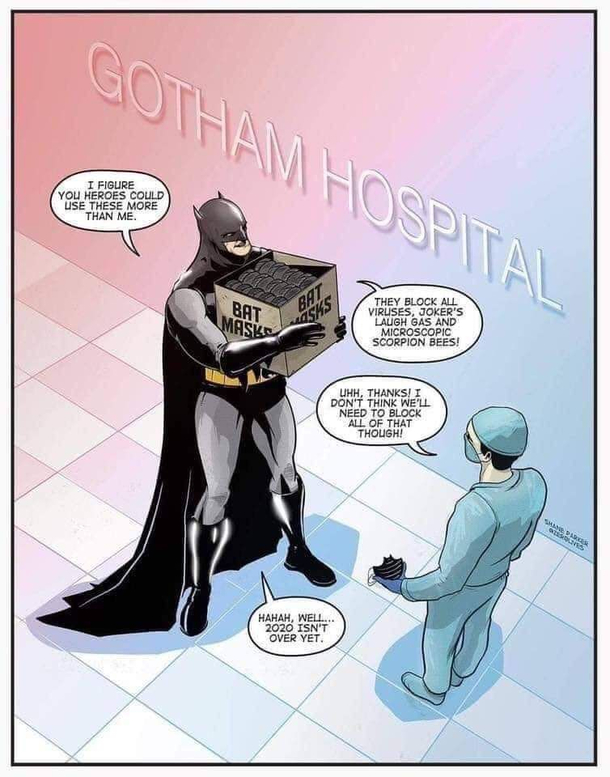 Batman fights Corona too