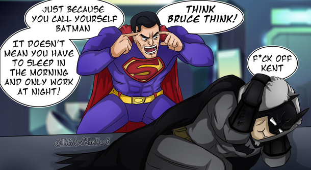 batman is definitely a night owl