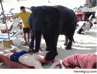 Beach massage in Thailand