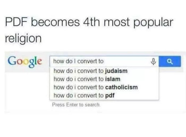 Because its really easy to convert to it and very hard to convert back
