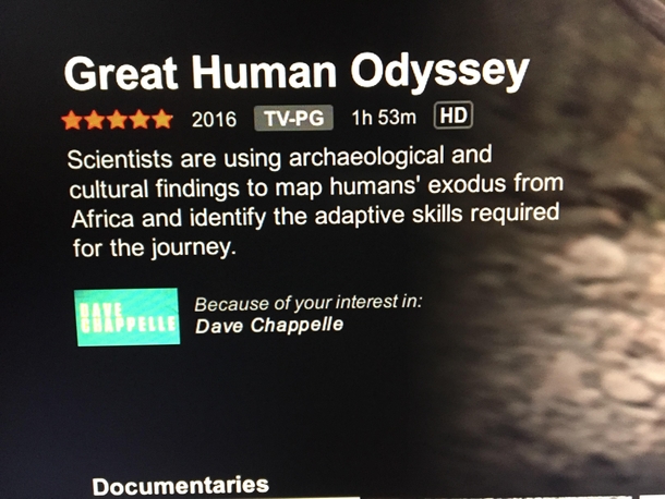 Because of your interest in Dave Chappelle - Netflix