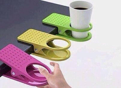 Because putting the cup on the table just doesnt make sense