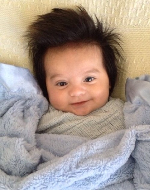 Because so many of you requested additional pics of  Months Old Not a Wig kid from yesterday