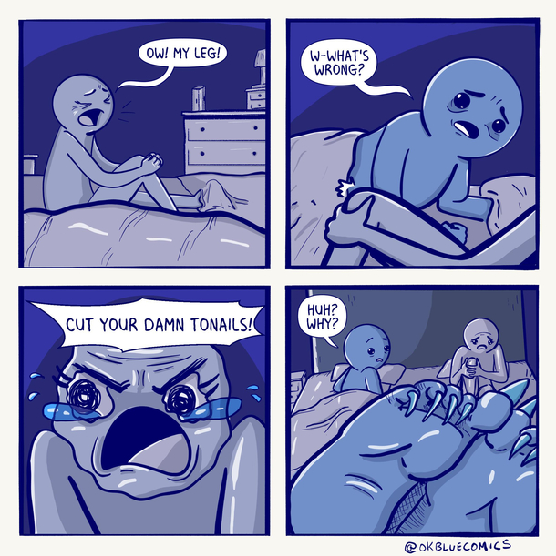 Bed time toenails