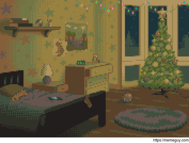 Bedtime  Christmas inspired pixel art by me