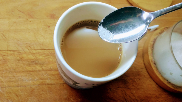 Been VERY gradually reducing the amount of sugar I put in my coffee for months now Were nearly there boys and my body still doesnt suspect a thing