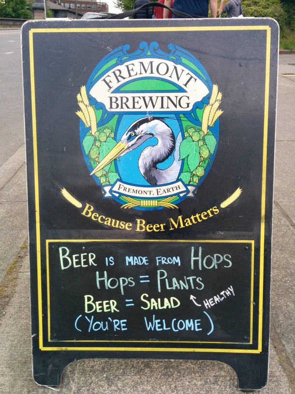 Beer  salad Youre welcome