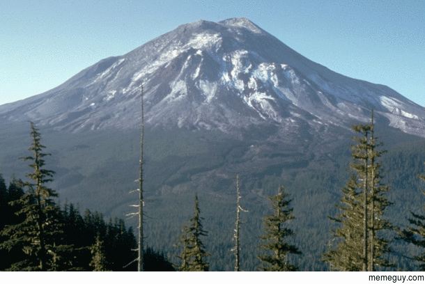 Before and after the  eruption of Mount St Helens