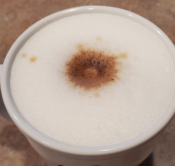 Behold My latte artistic creation I call it thebutthole