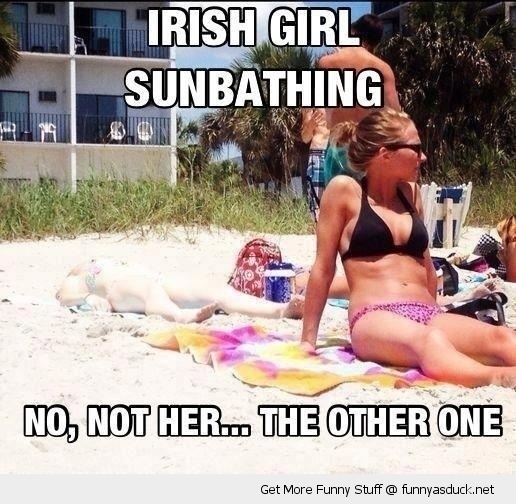 Being Irish At The Beach Meme Guy