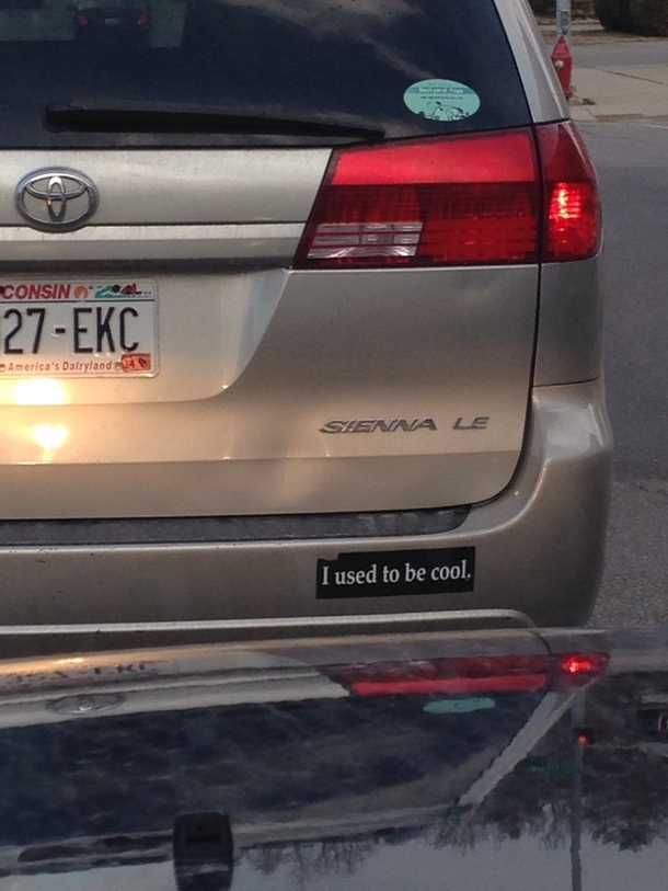 Best bumper sticker for a mini van