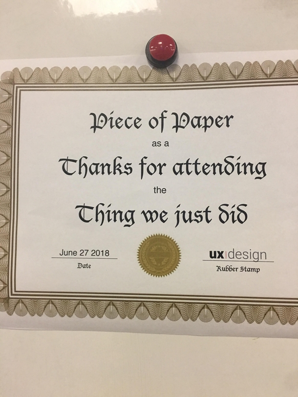 Best certificate I ever got