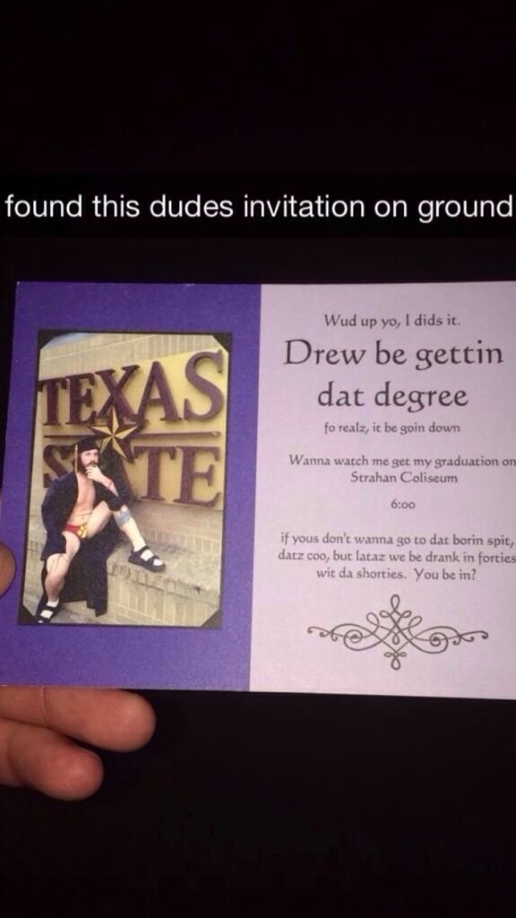 Best graduation invite ever