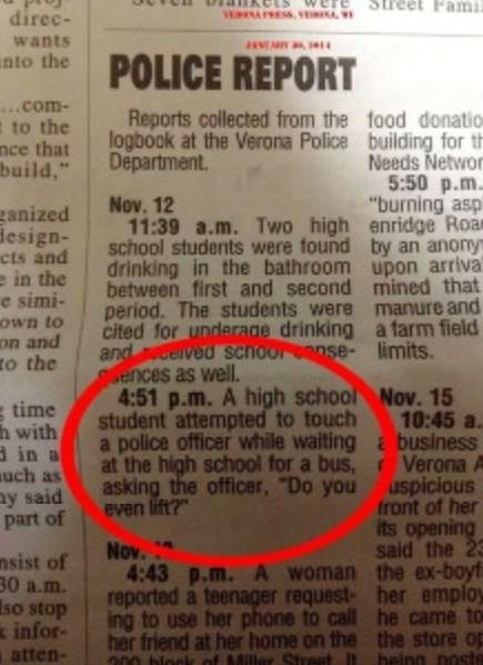 Best police report ever