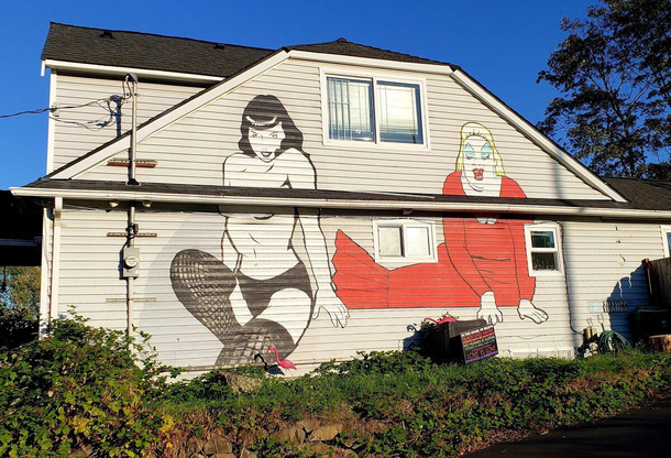 Bettie Page House Seattle Washington Can be seen from I-