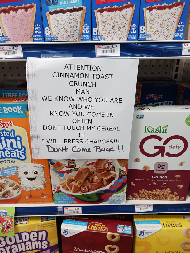 Beware the Cinnamon Toast Crunch Man OC