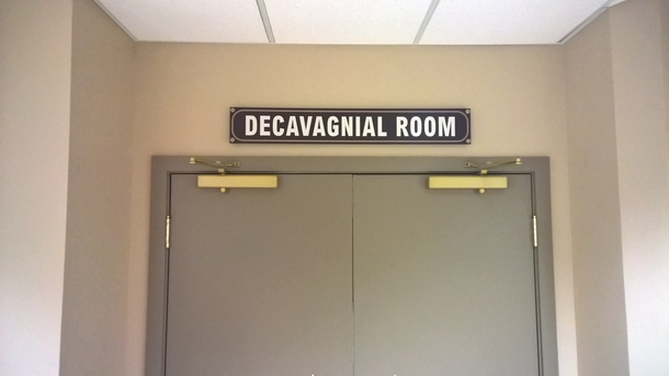 Beyond this set doors reside  Vaginas