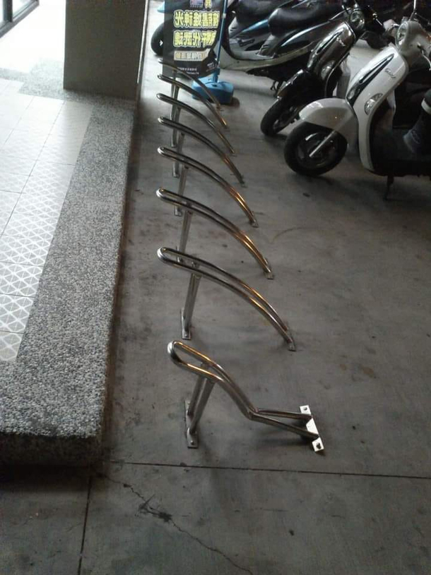 Bicycle rack slacking off