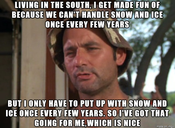 Bill Murray on southern winter weather