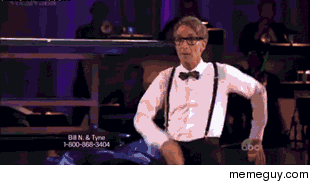 Bill Nye cutting a rug
