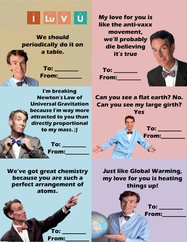 Billy Nye the sexy valentines guy cards