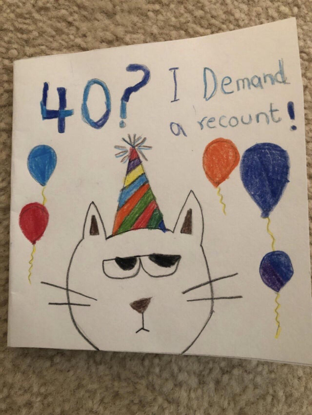 Birthday card a girl made for her Dad